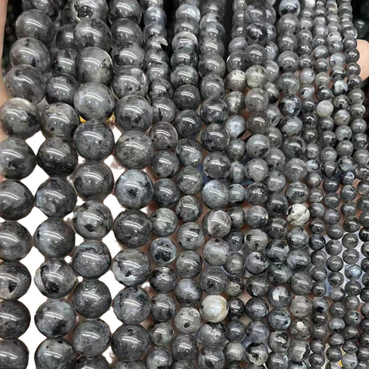 DIY Black Tourmaline Genuine Natural Round Beads